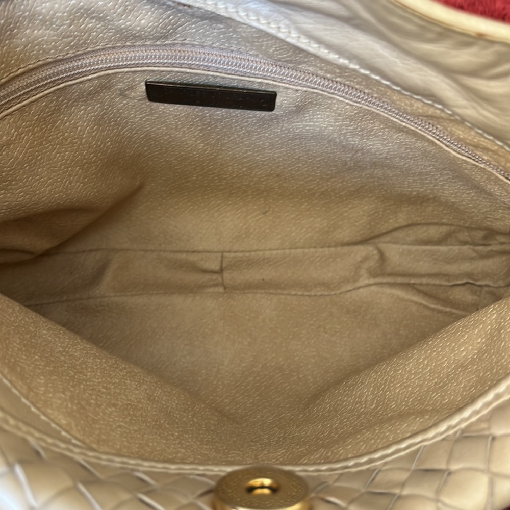 Charles Jourdan light beige woven leather handbag - Picture 9 of 13